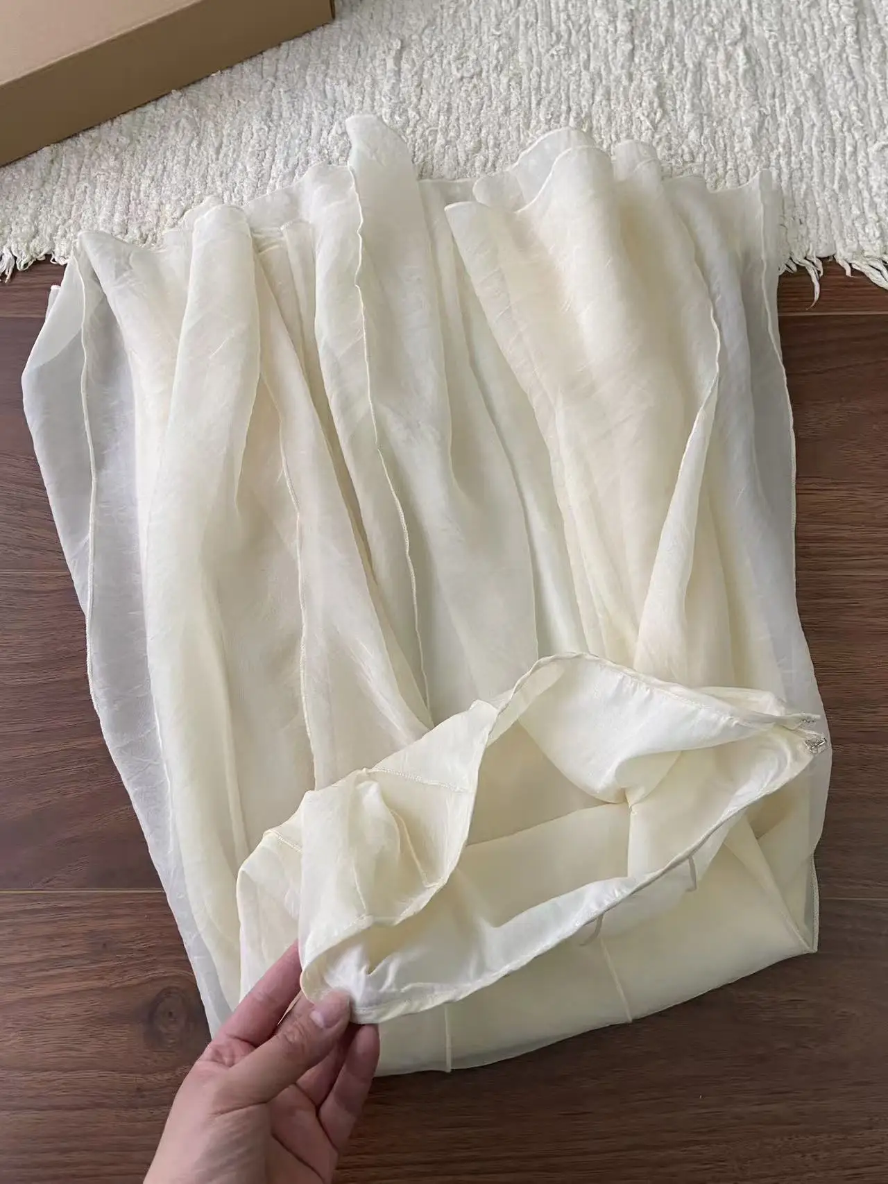 Spring First Fairy Skirt Slimming Ethereal Half-length A-line Skirt High Waist Polyester Gored Pure Color Women's Skirt