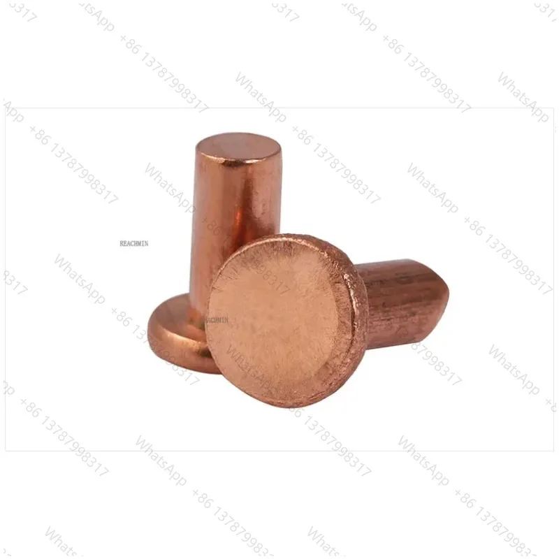 1000PCS/lot M2*8MM Solid Copper Rivets Copper Fasteners