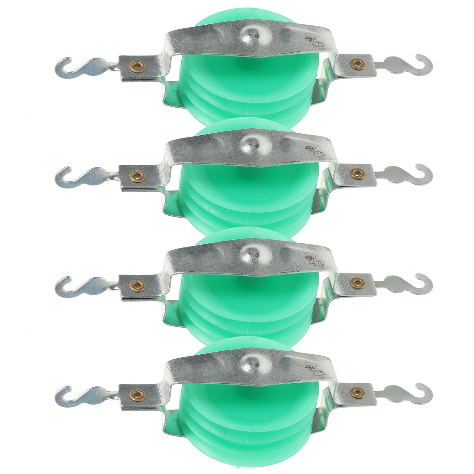 4Pcs Mechanics Classroom Pulley Set 4 Inch Plastic Blocks for Physics Lab Student Science Experiments Single Pulley Block