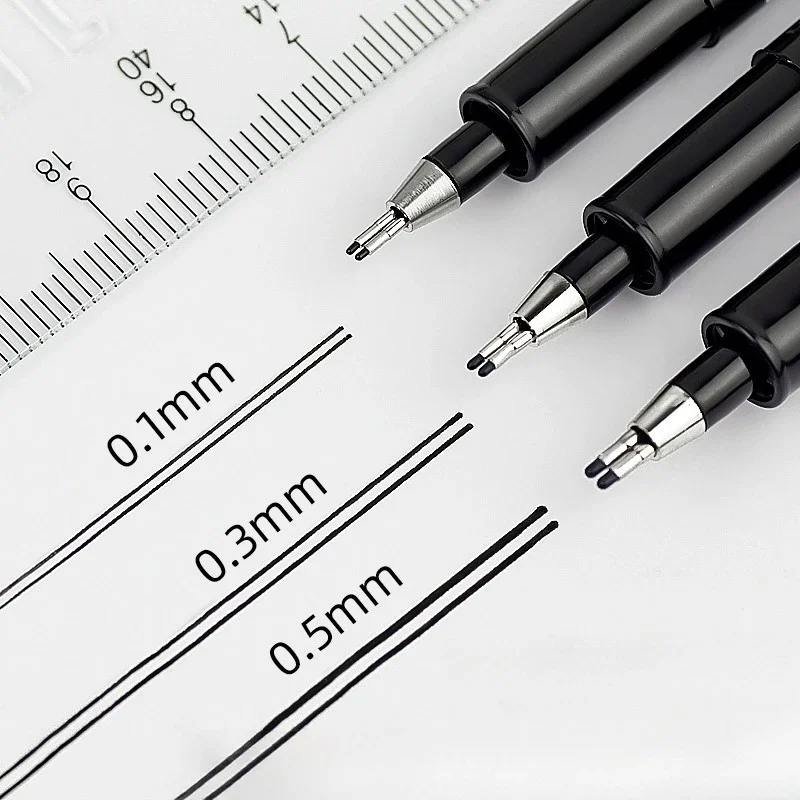 

Ручка с двойной линией 0,1/0,3/0,5 мм, наконечник из волокна, водонепроницаемая, быстросохнущая, архитектурная, специальная ручка для рисования с двойной головкой и иглой