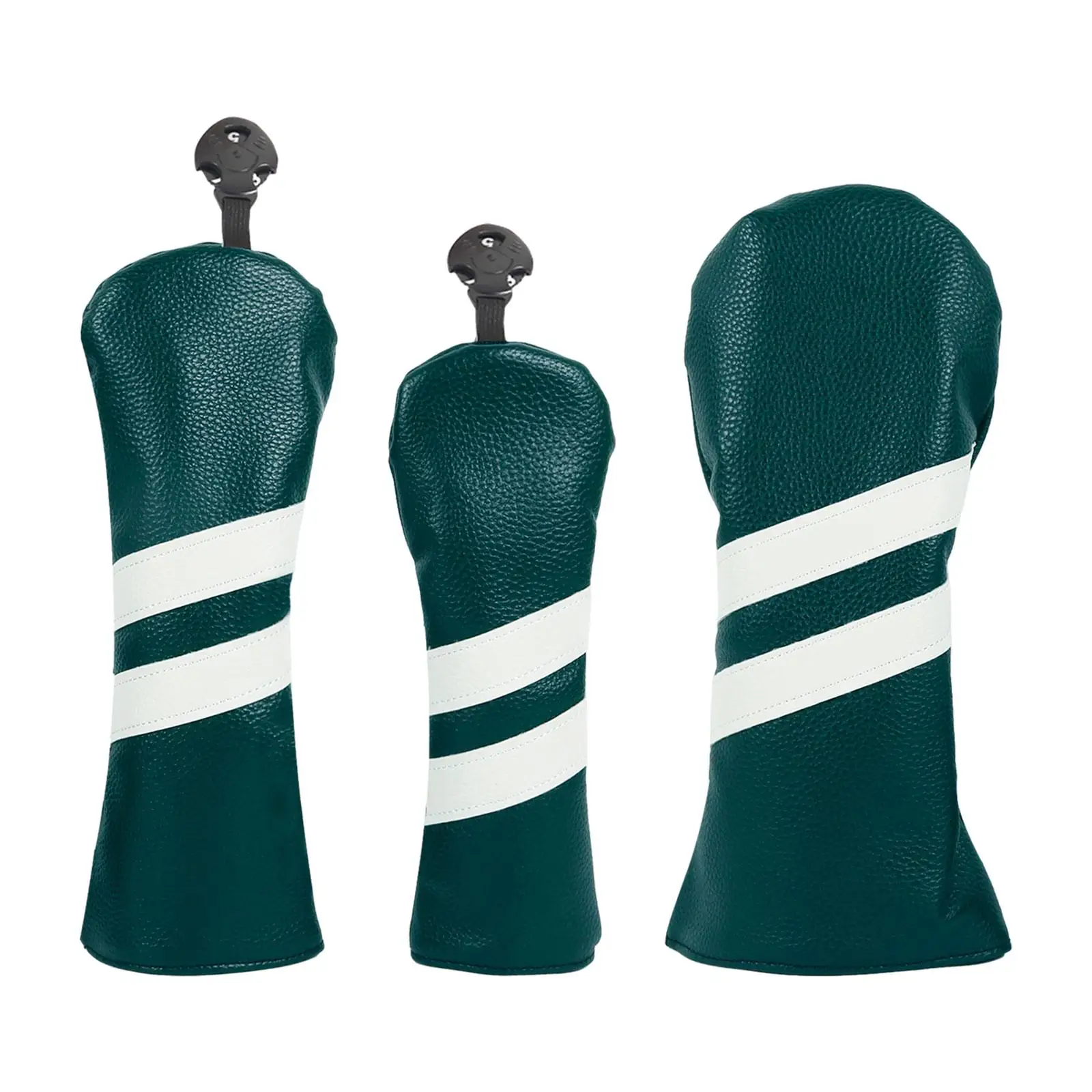 3Pcs Golf Club Head Covers Set Wood Headcovers Durable with Interchangeable