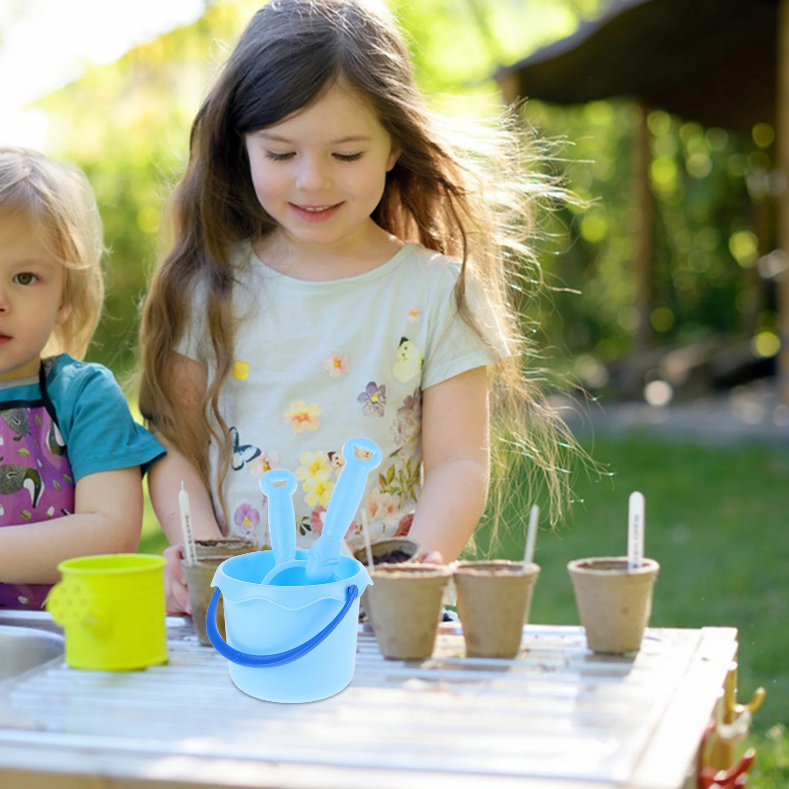 1-set tuingereedschap voor kinderen voor kinderen, mini-schephark zandgraafspeelgoed, buiten planten tuin strand zandbak spelen, peuter
