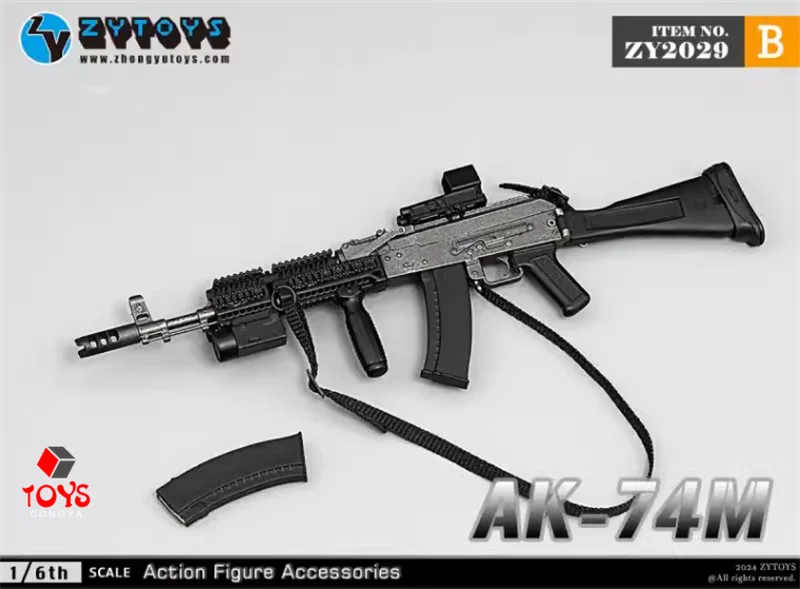 ZYTOYS ZY2029 broń w 1/6 skali AK74M Model 16cm żołnierz z karabinu szturmowego pistolet-zabawka zmieścić 12-calowe męskie figurki