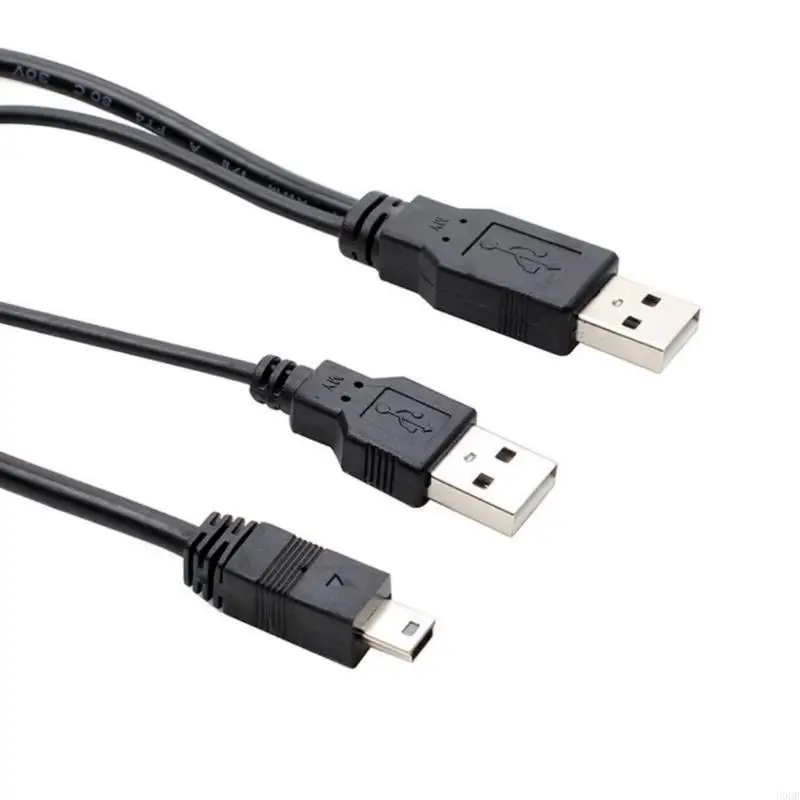 

Heavy Duty Y Splitter Cable USB2.0 to Mini B for External Drive DVDs Players