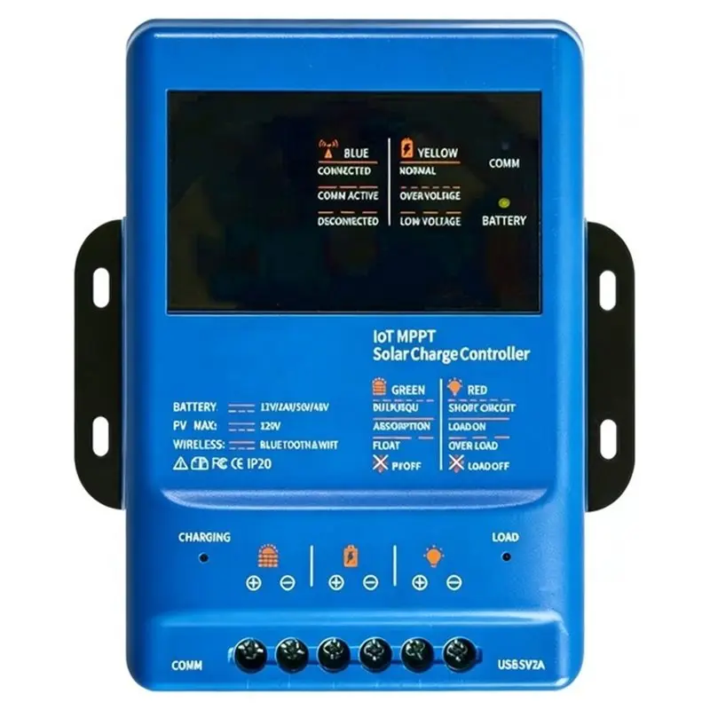ABMH-MPPT Solar Charge Controller 30A APP Remote (Bluetooth/Wifi) 12/24/36 Adaptive 120V PV All Battery Compatible
