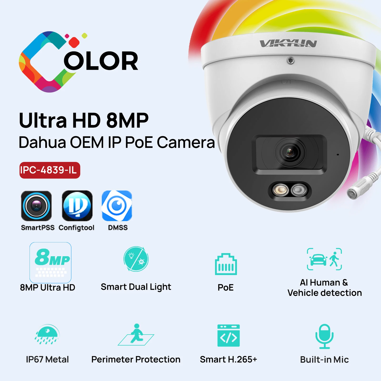 Smart Home Login - VIKYLIN 8MP Smart Dual Light IP