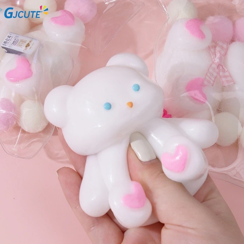 

Love Little Bear Mochi Soft Rubber Squishy Toy Cute Bear Pinching Slow Rebound Decompression Vent Toy Stress Release Gift