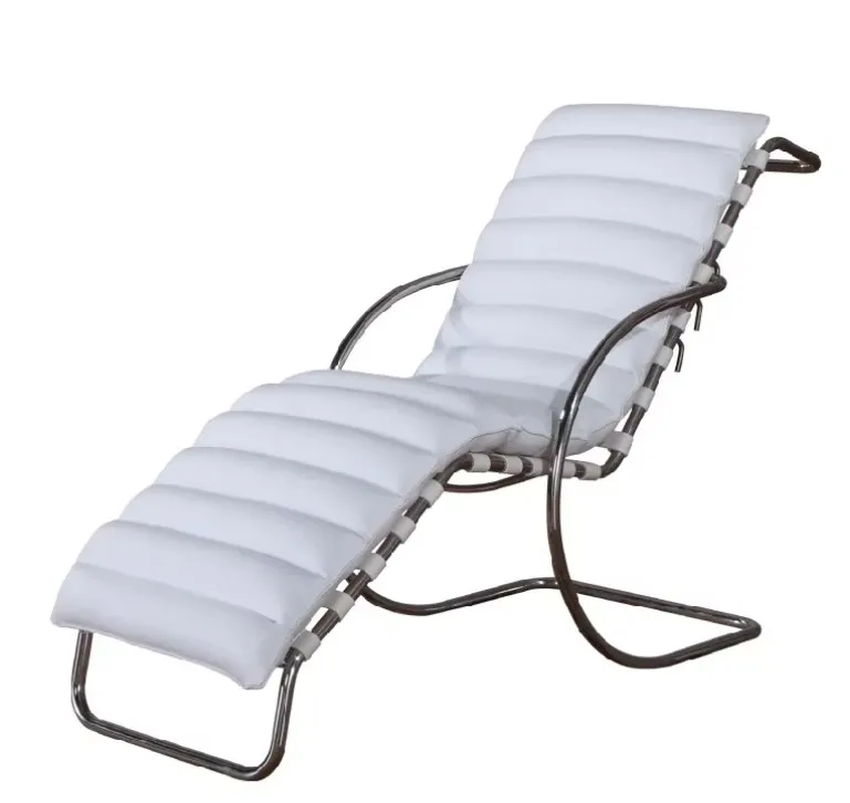 AAncient Pool Furniture: Antique Style, Modern Simplicity, Stainless Steel Small Unit, Leather Armrest, Leisure Sofa Chai