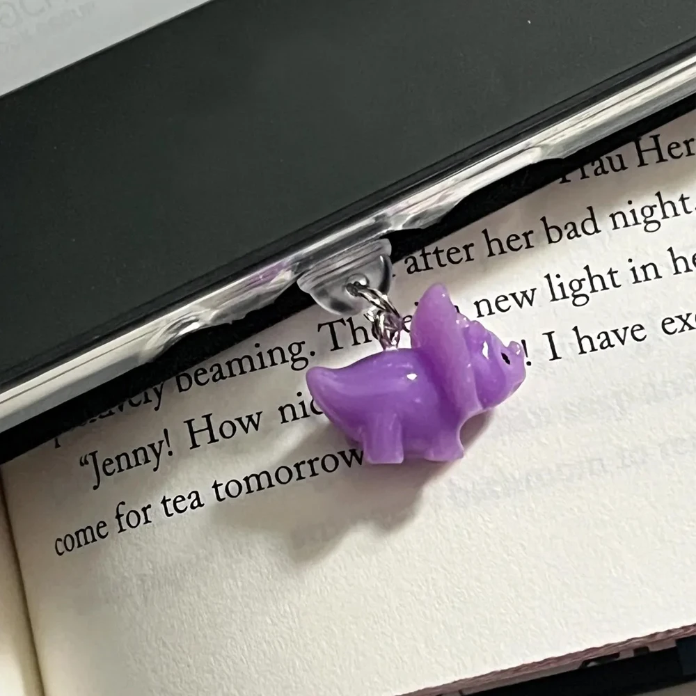 

1Pcs Adorable Practical Tiny Resin Triceratops Charm Dust Plugs for Mobile Phone, Tablets, Laptops, USB-C & Lightening Port