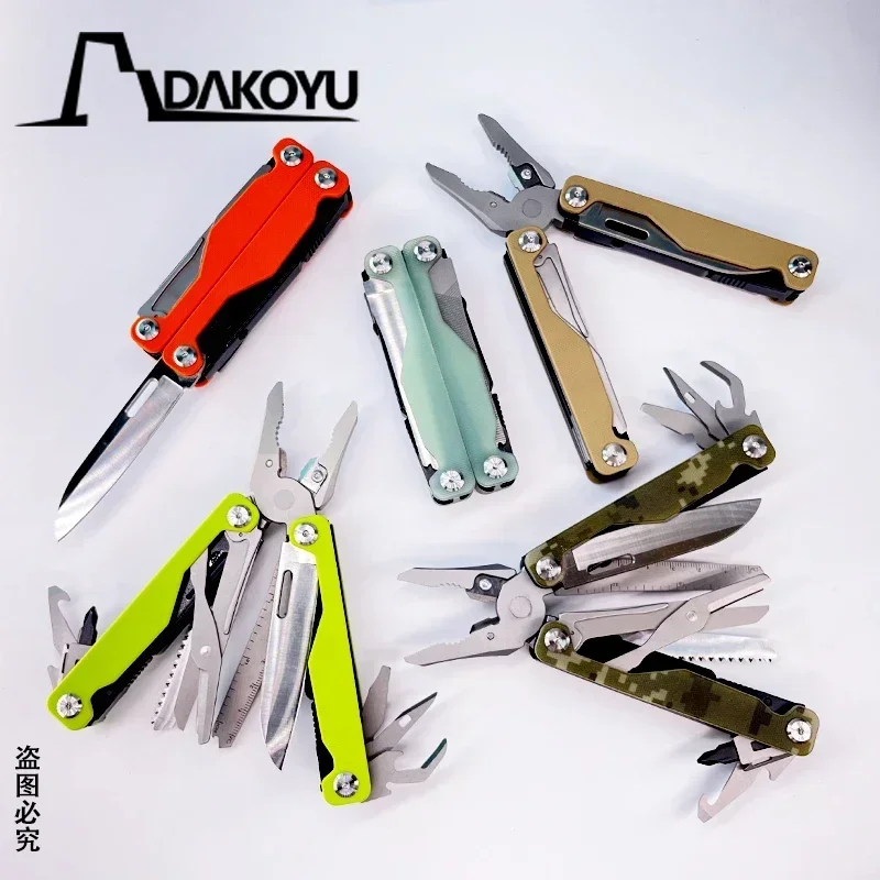 

DAKOYU Multi Functional Folding Pliers Outdoor Camping EDC Portable Combination Tool Pliers 440A material