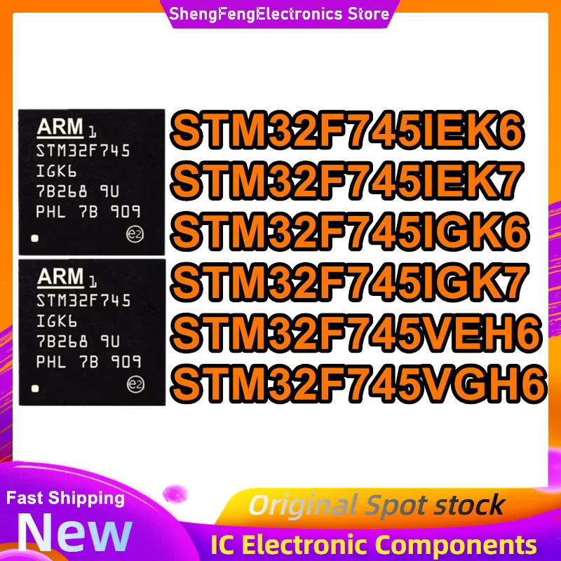 

STM32F745IEK6 STM32F745IEK7 STM32F745IGK6 STM32F745IGK7 STM32F745VEH6 STM32F745VGH6 BGA IC-чипы, новые, оригинальные, в наличии