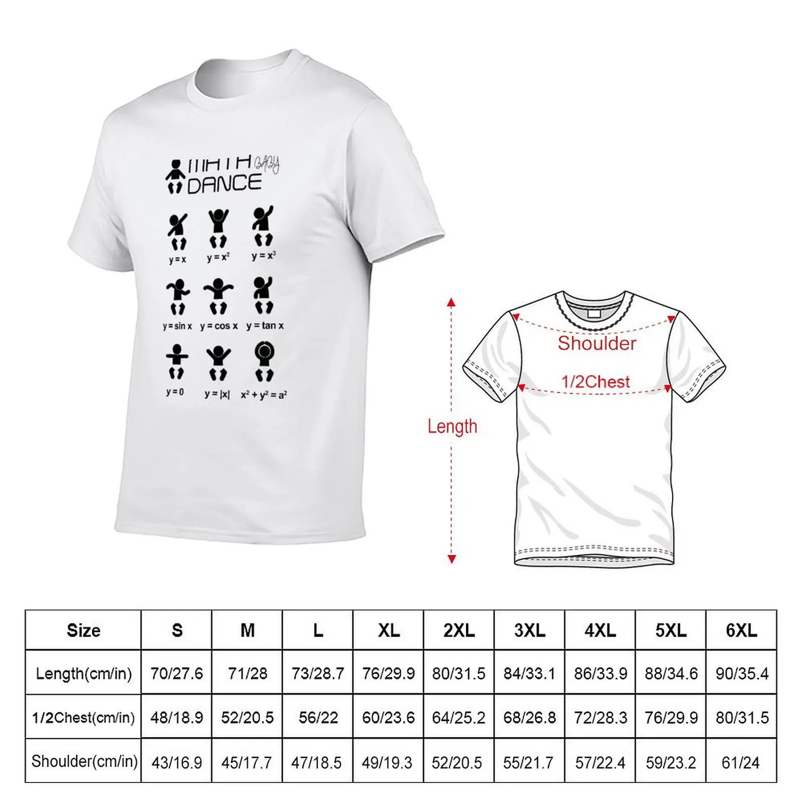 Math dance baby edition T-Shirt anime clothes anime figures men clothing