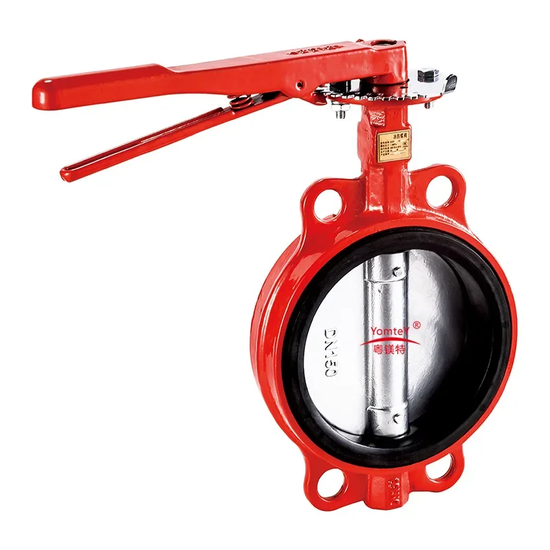 fire butterfly valve turbine groove signal butterfly valve clamp handle valve ductile iron clamp connection