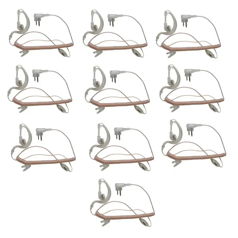 Lot 10PCS Handsfree Flexible Transparent Earphone PTT Mic Microphone Headset for Motorola GP88 GP88S GP2000 GP3188 GP3688 Radio