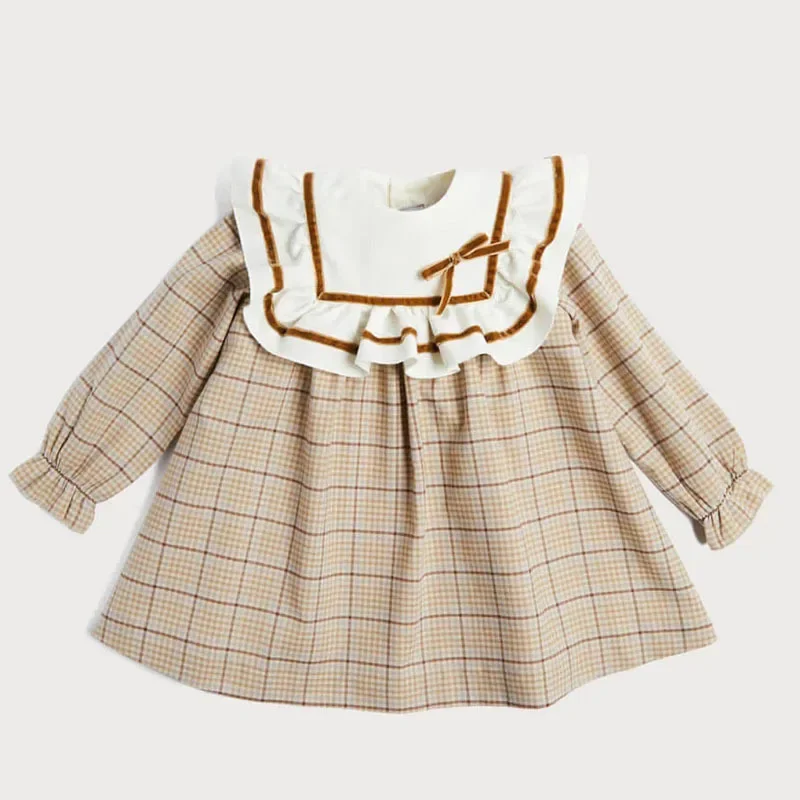 Cotton Smocking Princess  New in Baby Kids Clothes Girls Dresses Skirt Children Clothing Long Sleeve Spring Autumn Dress