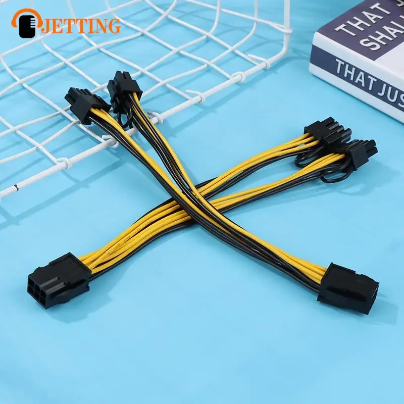 6-Pin PCI Express To 2 X PCIE 8 (6+2) Pin Dual 8 Pin Motherboard Graphics PCI GPU VGA Splitter Hub Power Cable Cord