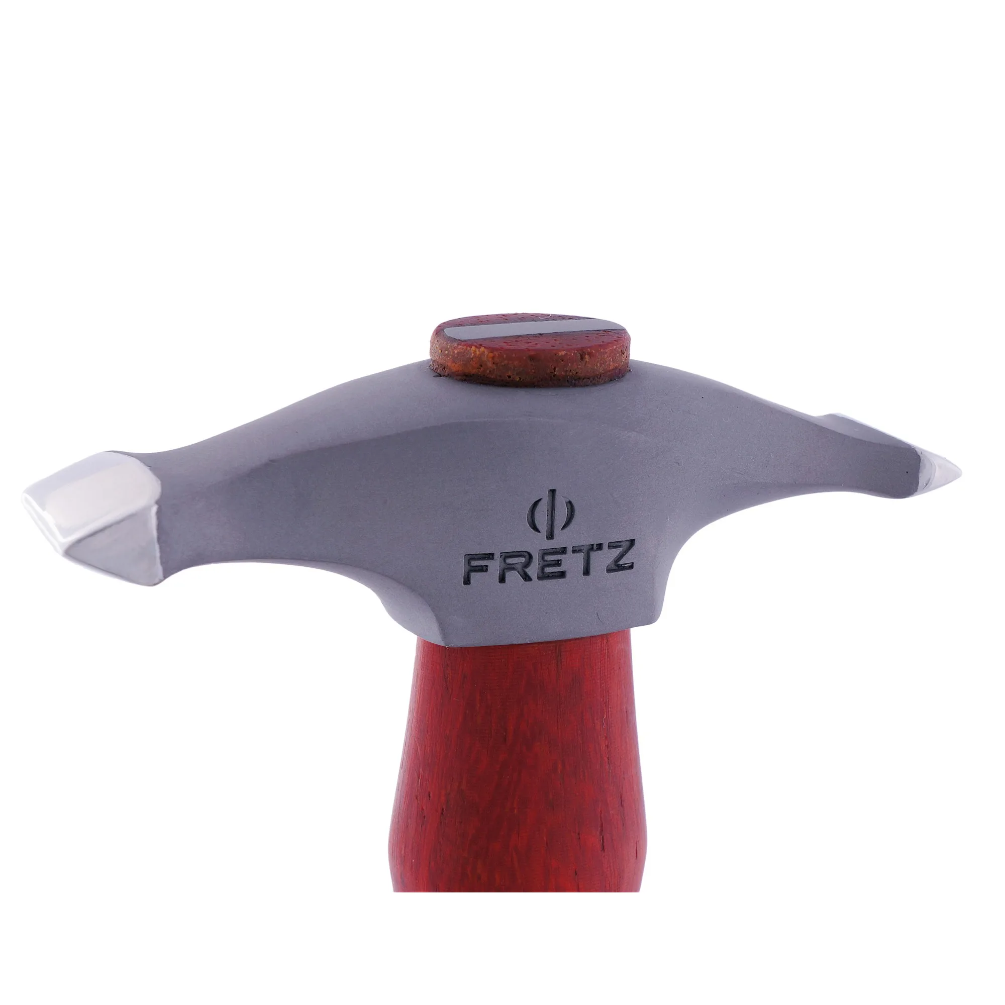 Fretz HMR-13 Short Sharp Texturing Raising Hammer 420 Stainless Steel Padauk Wood for Wire Texture Fine Detail Forming