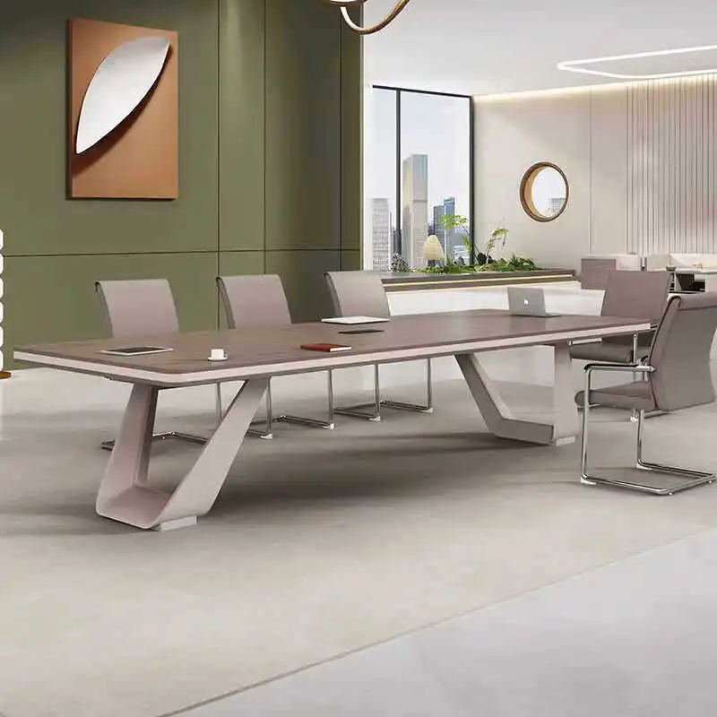 Conference table training office furniture plate type rectangular large simple modern tables and chairs