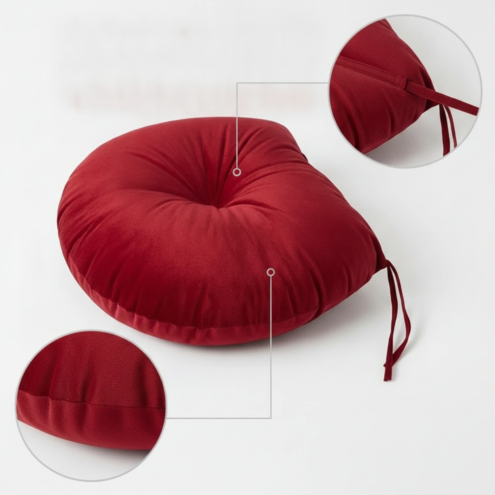 Bar Stool Cushions with Ties Machine Washable Bar Stool Cushion Chair Pad with Ties Wear-Resistant Chair Pads Soft