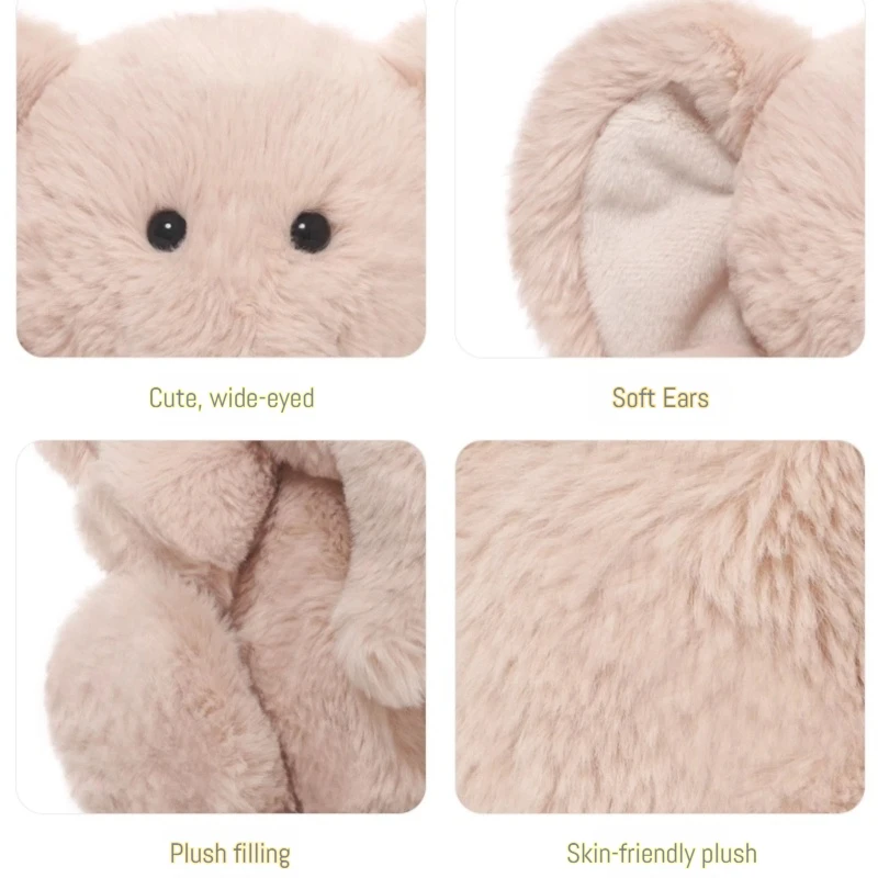 Jouet en peluche éléphant pour bébé, poupée douce, oreiller de couchage, cadeau d'anniversaire pour filles, jouet en peluche doux de haute qualité à la mode