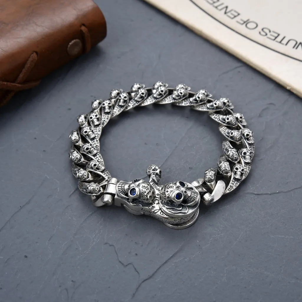 New trend graffiti bracelet retro skull hip-hop men and women hand-woven.