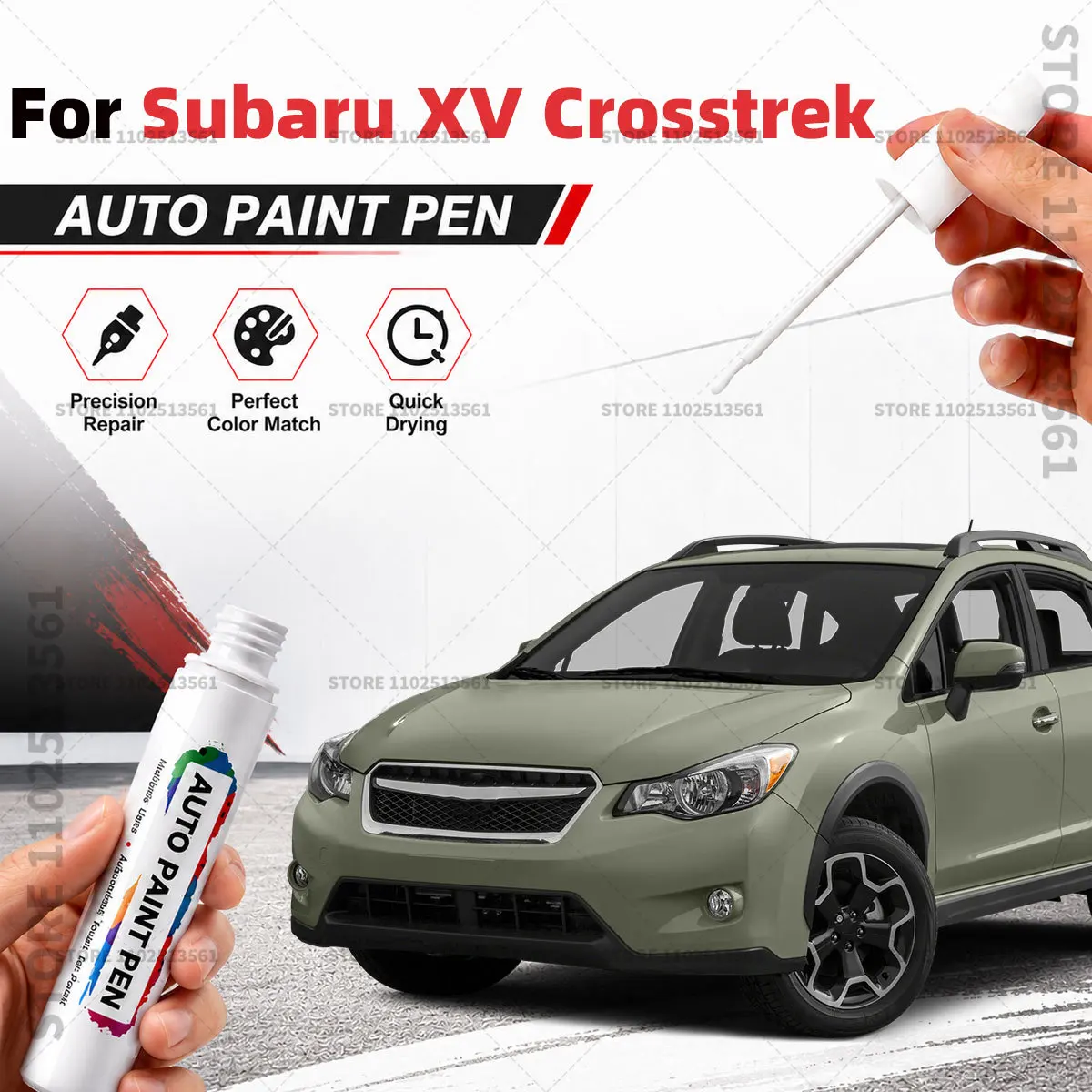 Car Scratch Remover Paint Pen Touch Up Marker for Auto Body Repair Door Bumper Fender Accessories For Subaru Crosstrek White