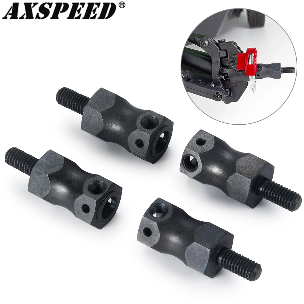 AXSPEED Metal Wheel Hex Adapter Extenders +15mm for Hammer Rey, BAJAREY Ford Raptor, Lasernut U4 1/10 RC Buggy Truck Parts