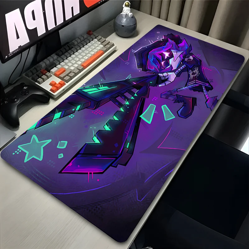 Mouse Pad Laptop Purple Kawaii Anime Girl Mousepad XXL M-murder Uzi N V J Desk Mat Office PC D-drones Gaming Rubber Keyboard Rug