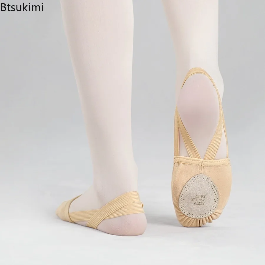 

Children's Cloth Dance Shoe Half Sole Ballet Shoes Elastic Band Dance Shoes Rhythmic Gymnastics Lightweight Comfortable Shoes