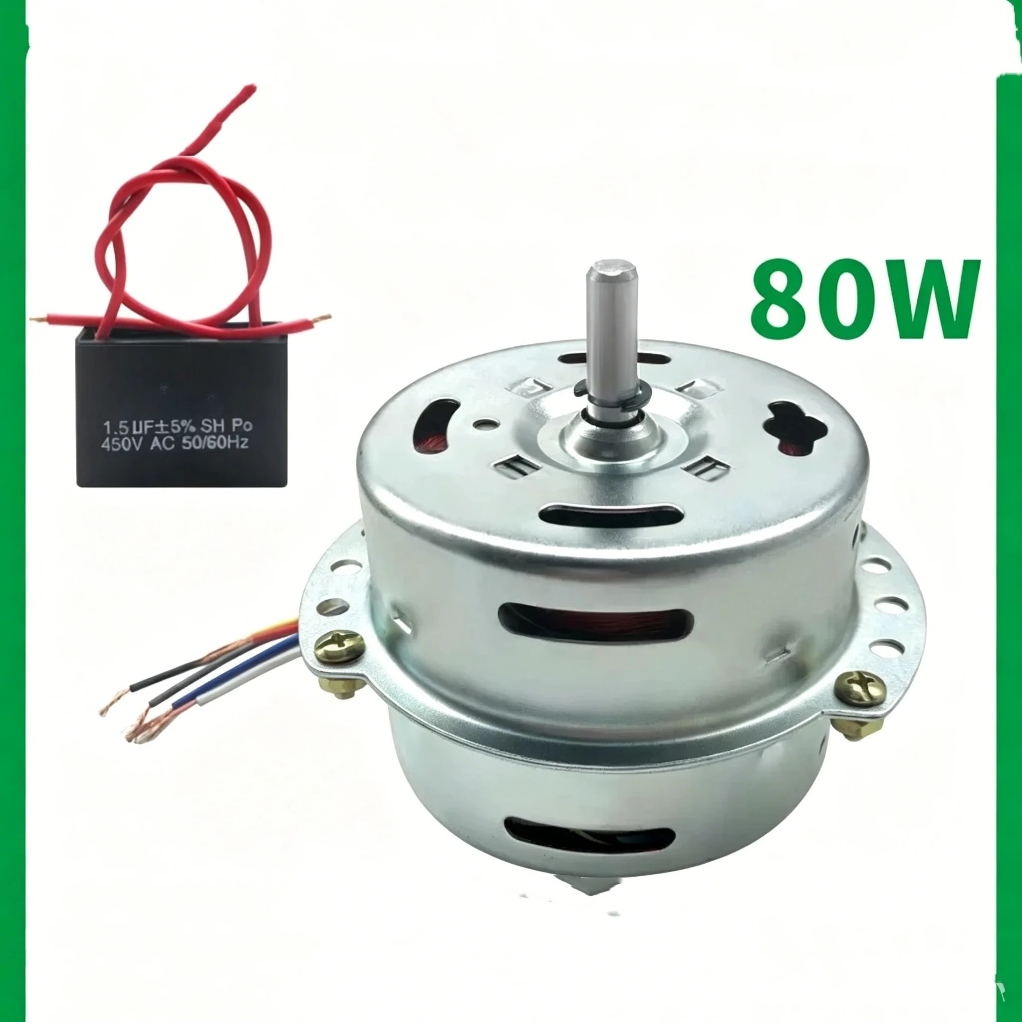 6-Wire Tower Fan Motor Accessories, 80W, Clockwise-Rotating Air Conditioner Fan Motor