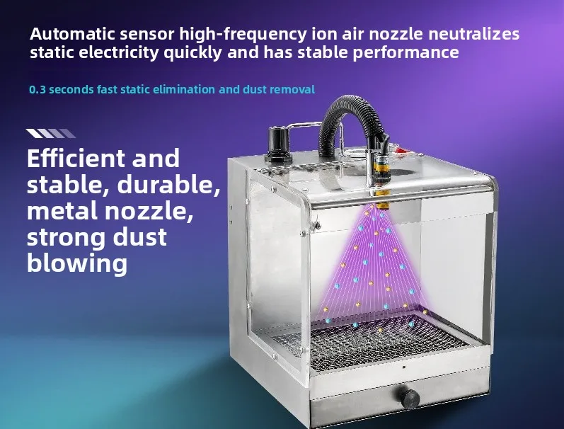Electrostatic precipitator box, circuit board electrostatic blowing box, automatic electrostatic precipitator