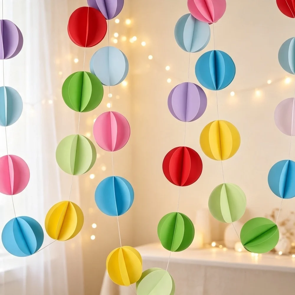 Hängende Partydekorationen Papierketten-Girlande Vorgeschnittene Papierstreifen für DIY-Bastelarbeiten aus Papier für Geburtstagsfeiern – Detail 7