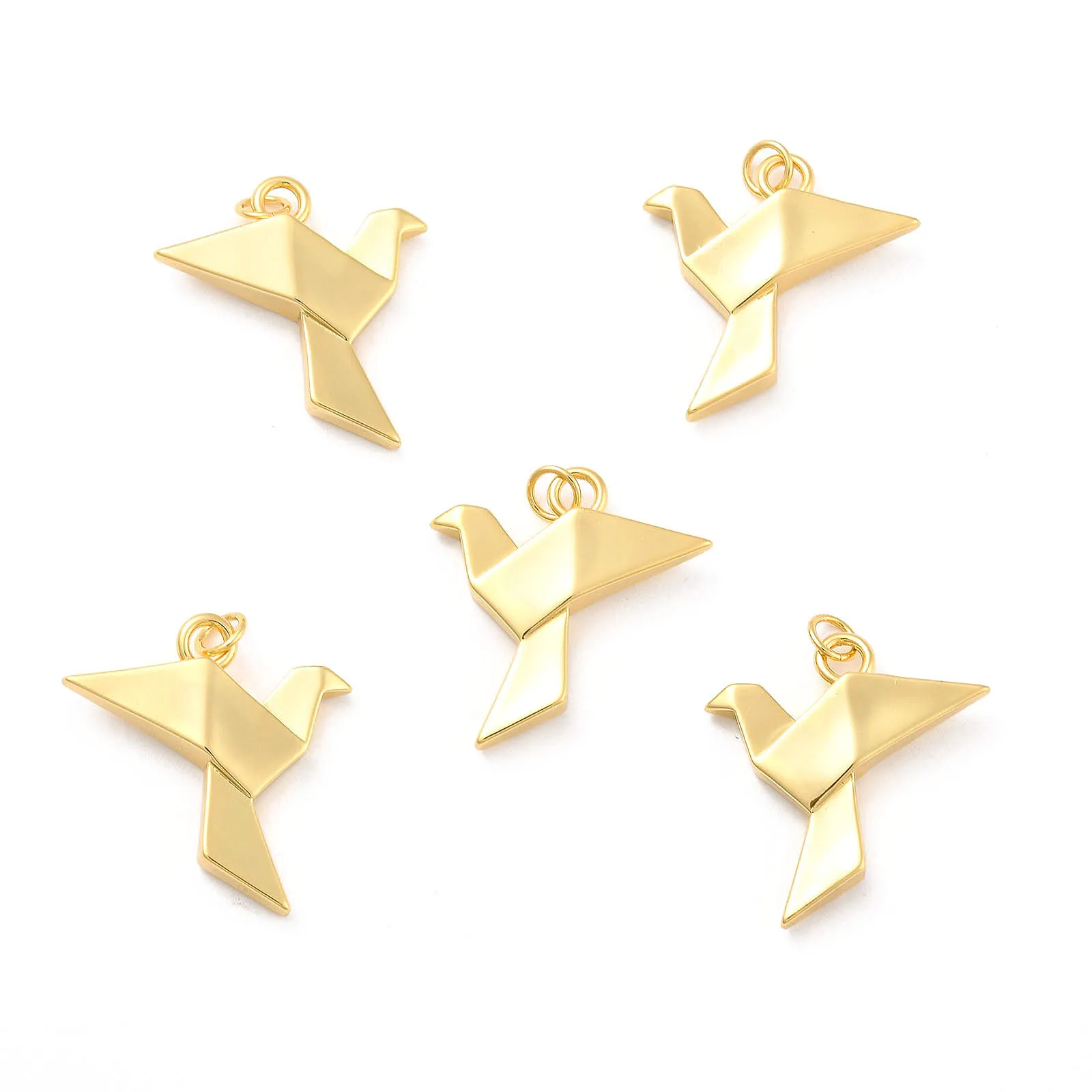 

10pcs Pigeon Brass Pendants Long-Lasting Plated Real 18K Gold Plated for Making DIY Jewelry Necklace Earring Bracelet Supplies