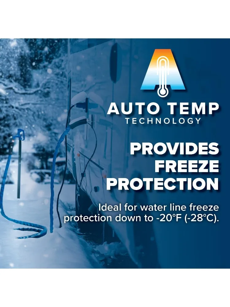 Selang Air Panas 50' untuk RV — Mencegah Pembekuan hingga -20 °   — Bersertifikat Untuk Air Minum & Bebas Timah — Cocok untuk Berkemah