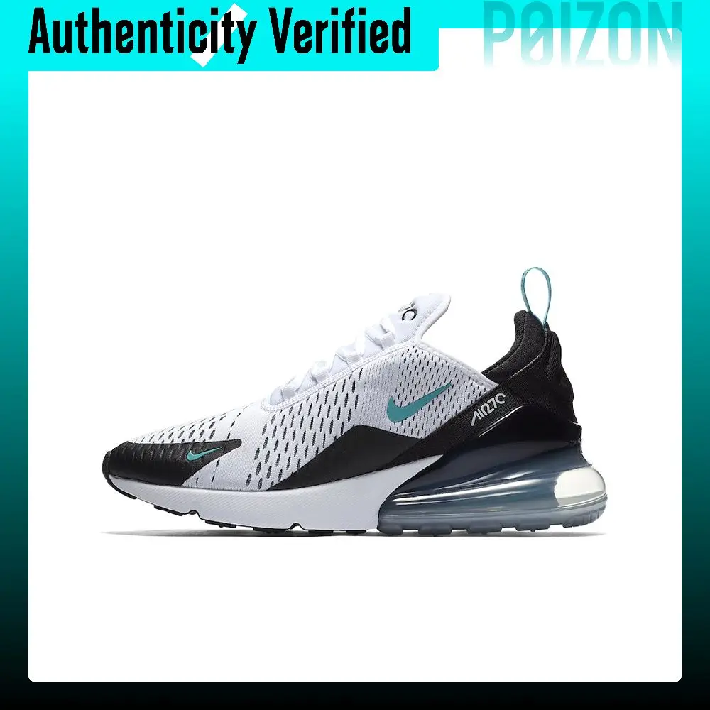 Nike Air Max 270 Running Shoes Men's Low-top Black/White/Blue AH8050-001