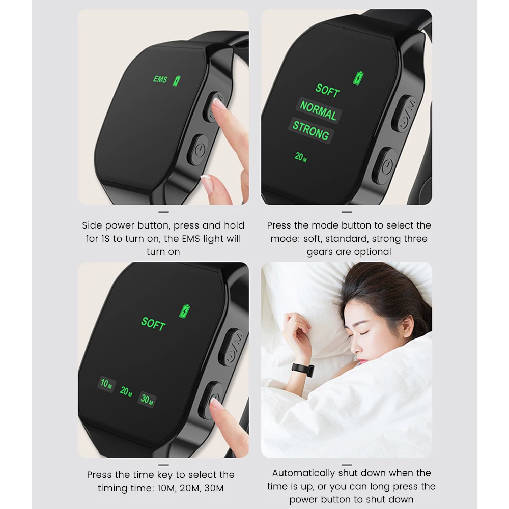 Hand Wearing Sleep Aid Band Ces Therapy Better Sleep Instrument Improve Sleep Hypnosis Device Relief Anxiety Insomnia for Health