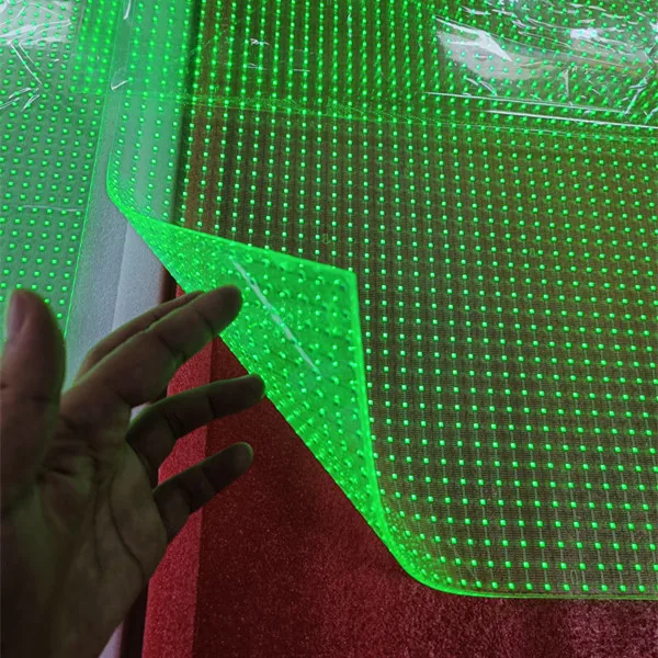 Super Slim Flexible Transparent 3D Film Advertising Display Crystal Film Screen P5  LScreen for Glass Window