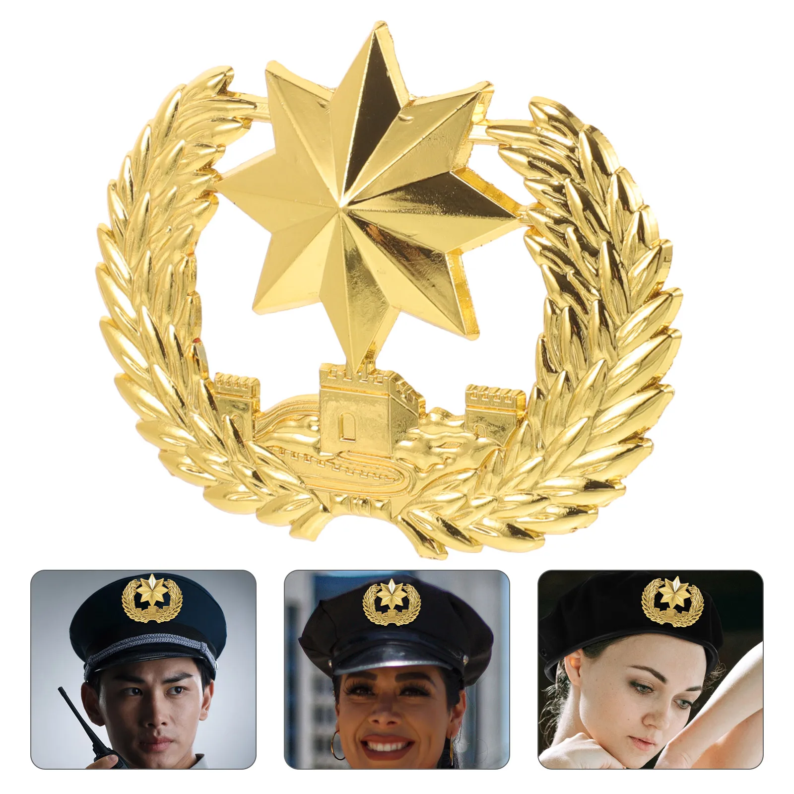 DIY Badge Pin Metal Hat Badges Security Uniform Decorative Accessory Exquisite Fine Craftsmanship Unique Style Durable