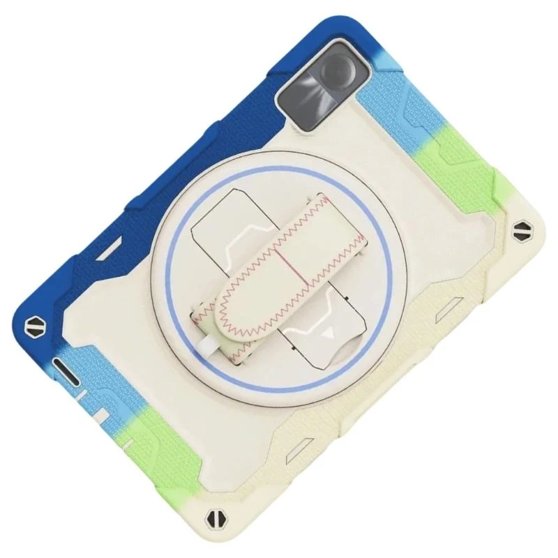 

J60a Shock -Reseper Roud Case для Pad 2023 с 360 вращающимися подставками и ручным ремешком Praise