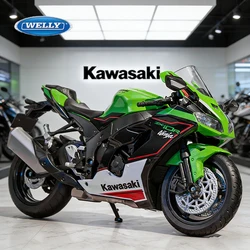 WELLY 1/12 Kawasaki Ninja ZX10R Motorcycle Model Toy Vehicle Collection Autobike Shork-Absorber Off Road Autocycle Toys Car