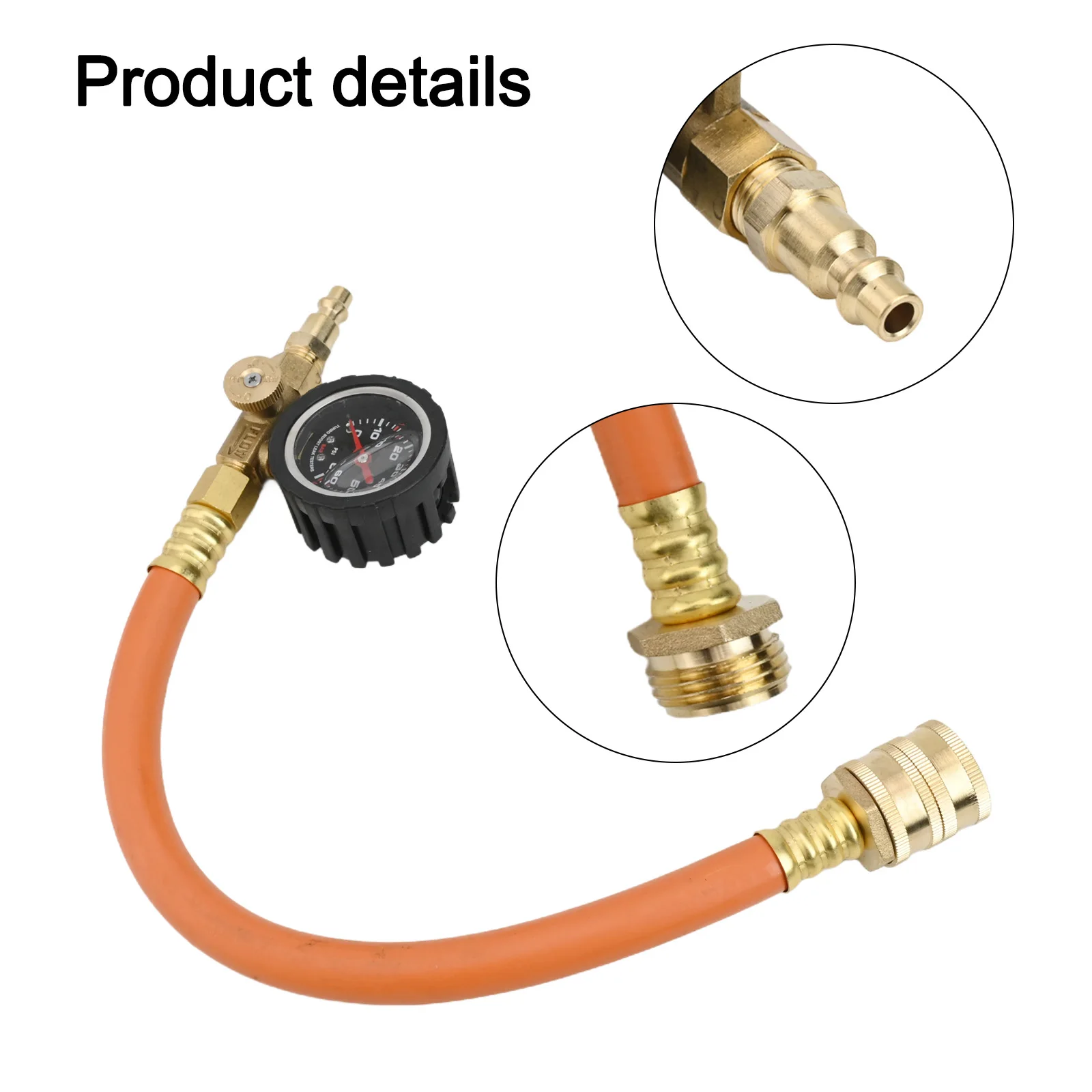 Innovative 17 Inch Brass RV Blowout Kit Equipped with a Reliable Control Valve & Functional Oil Pressure Gauge