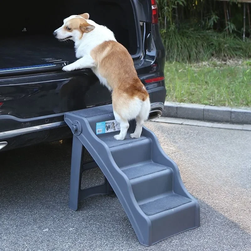 PP Pet Stairs Dog Crawling Ladder Step Folding Special Old Dog Trainings Accessories Anti-slip Wear-resistant Pet Products