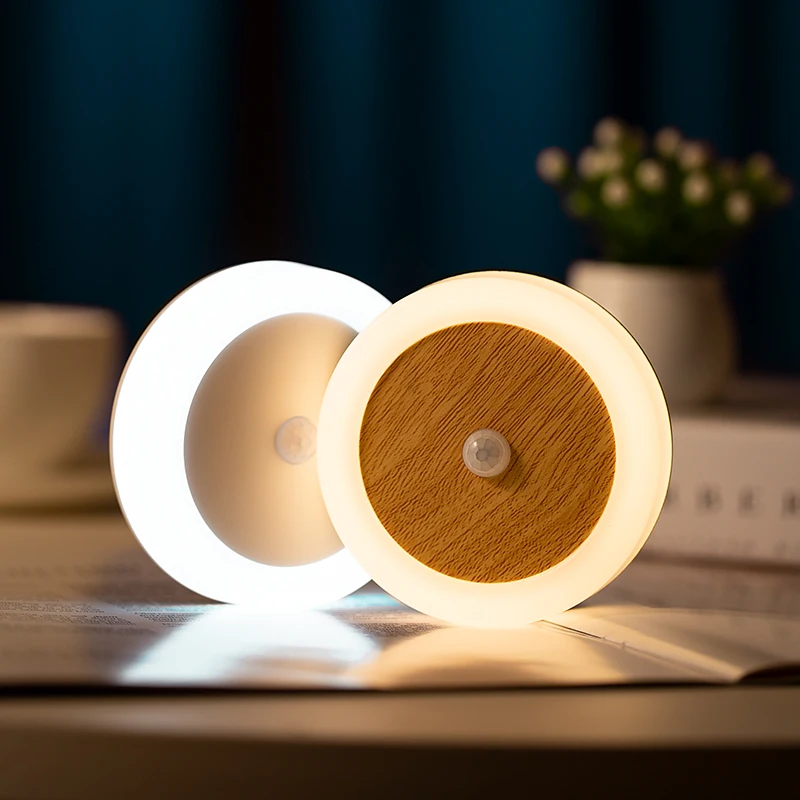 

Copper Coin Lamp Sensing Night Light Creative Light Sensing USB Charging Human Body Sensing Light Smart Home Wardrobe Light