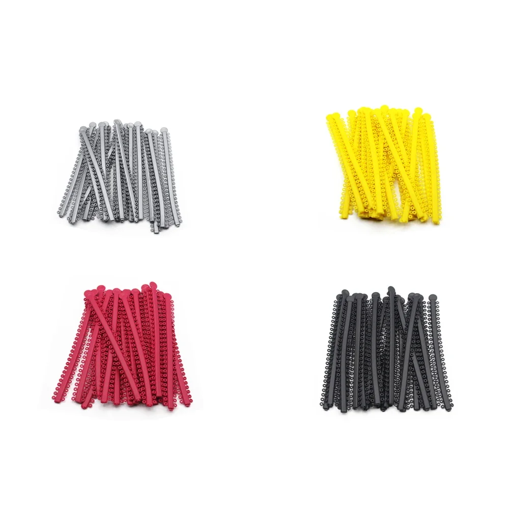 1000 Ties=20 Sticks Dental Orthodontic Elastic Ligature Ties Colorful Bands for Brackets Braces Orthodontics Treatment