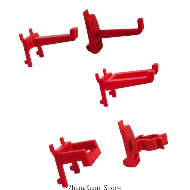 5 Stück Stecktafel-Haken, Kunststoff-Werkzeugaufhänger für Garagenorganisation und Wandaufbewahrung, Mehrzweckhaken 3 x – Detail 5