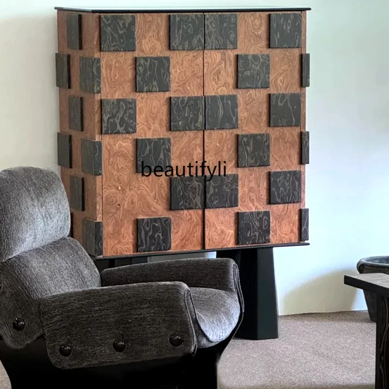 

Retro French porch cabinet art designer storage, storage cabinet decorative cabinet Nordic Jane