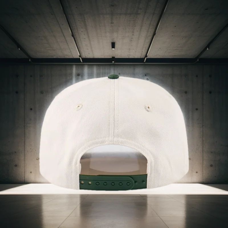 Embroidered Letters 5 Panel Mid Profile Baseball Cap Customized Side Back Embroidery Cotton Two Tone Baseball Caps  waterproof