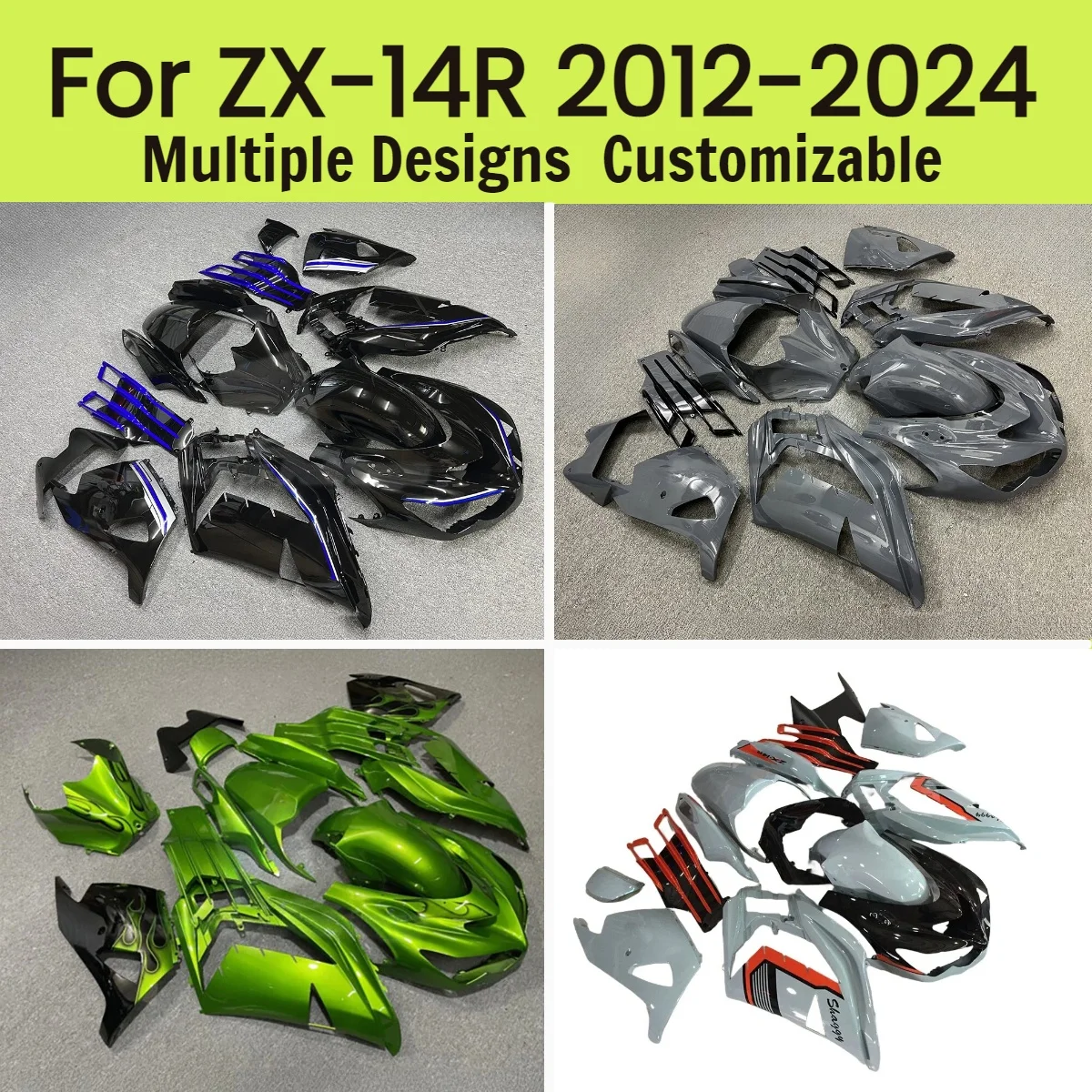 For Kawasaki ZX 14R 2012-2024 Fairing Kit ZX14R 12-24 Motorcycle Fairings ABS Injection Plastic Full Body Cowling