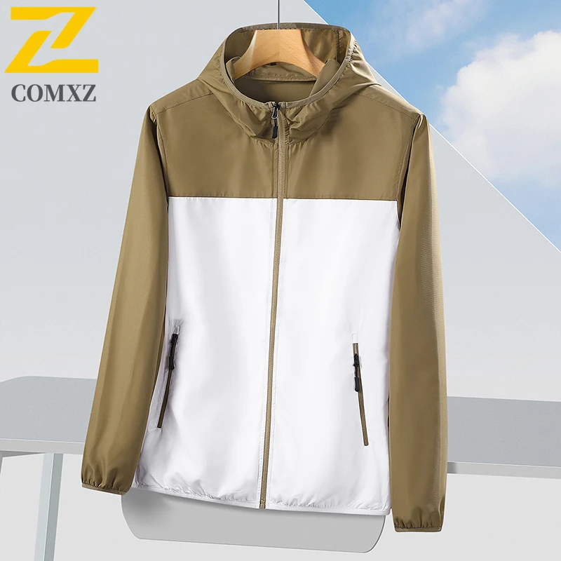 سترة بغطاء للرأس متعددة الوظائف للحماية من الأشعة فوق البنفسجية للرجال بعامل حماية من الأشعة فوق البنفسجية 50+ خفيفة الوزن وسريعة الجفاف لصيد الأسماك مع تصميم حجب الألوان للرياضة #4