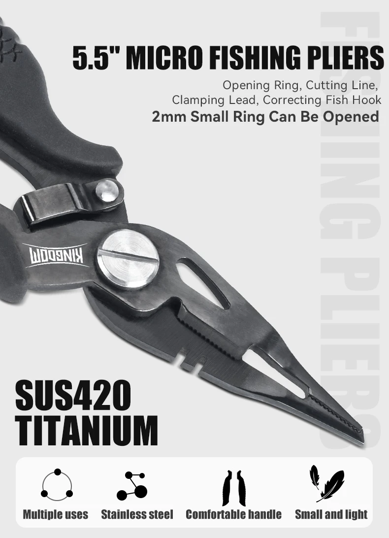 Königreich 62g Angeln Zangen Haken Entferner Multifunktionale Zange Stahl Knoten Schere Linie Cutter Angeln Zubehör Ausrüstung – Detail 1